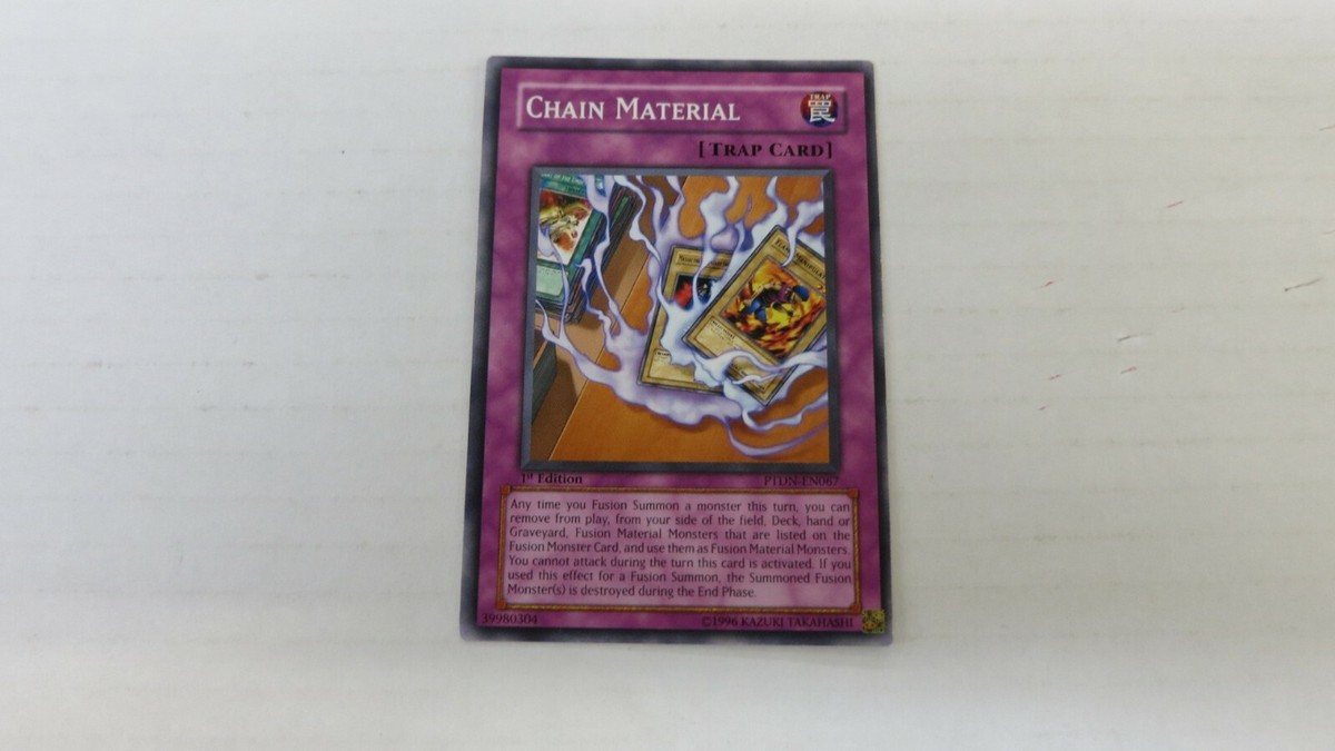 CHAIN MATERIAL TRAP CARD 1ST EDITION PTDN-EN067 COMMON YUGIOH NM
