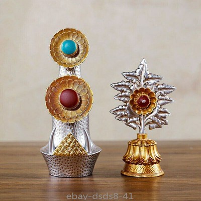 1pairs Tibetan Buddhism Worship Torma Sizi Butter Duoma Statue Crafts Sculpture