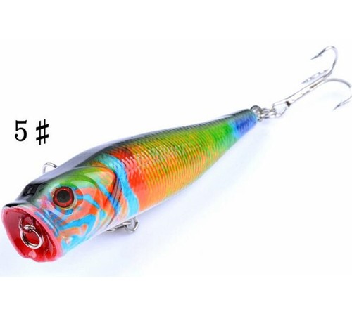 6PCS Big Popper Fishing Lures Topwater Minnow Crankbait Trolling Artificial Bass - Picture 9 of 12