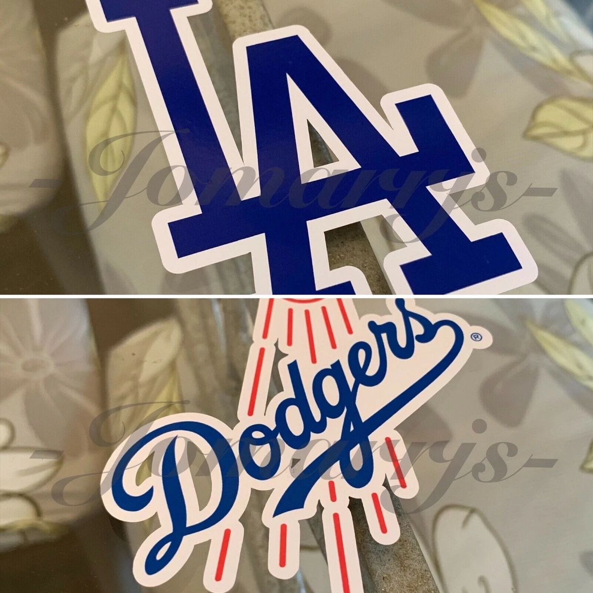 LA Dodgers 2X 3 1/2 inch car decal