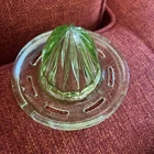 Vintage Uranium Green Depression Glass Citrus Juicer Reamer