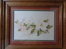 Ava Freeman Watercolor Print, 18x15 frame under glass, print 11x9