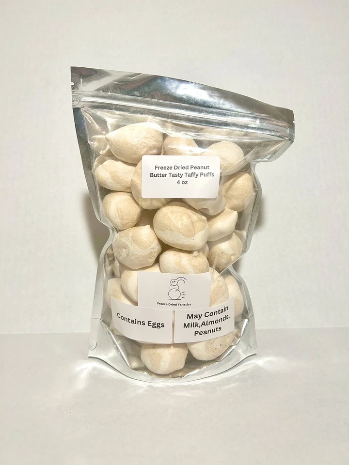 FREEZE DRIED FANATICS Freeze Dried Salt Water Taffy Peanut Butter 4 Oz Made Fresh