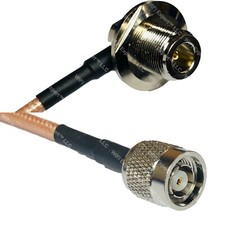 RG400 N Female Bulkhead Angle to RP-TNC MALE Coaxial RF Cable USA-Ship Lot