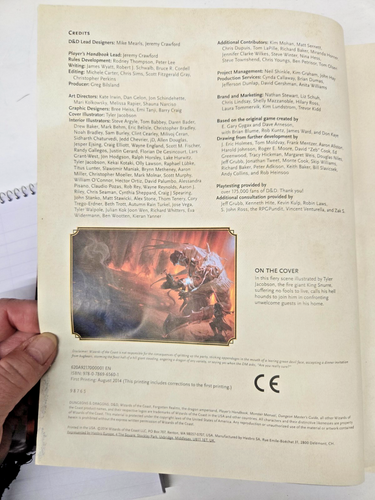 Vintage Dungeons & Dragons D&D Players Handbook 2014 Wizards of the Coast #98765 - Foto 5 di 14