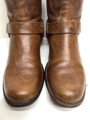 VTG WOMENS FRYE HARNESS MOTORCYCLE BROWN BOOTS SIZE 7 B - Picture 3 of 10