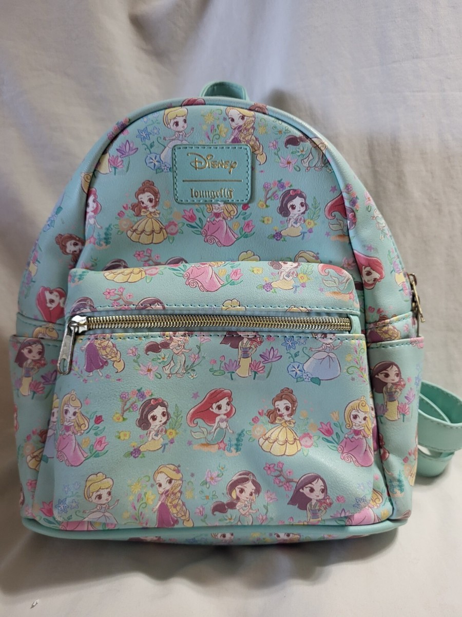 Loungefly‎ Disney Princess Teal / Mint Chibi Mini Backpack - New Loungefly Disney Princess Teal / Mint Chibi Mini Backpack  main image 2