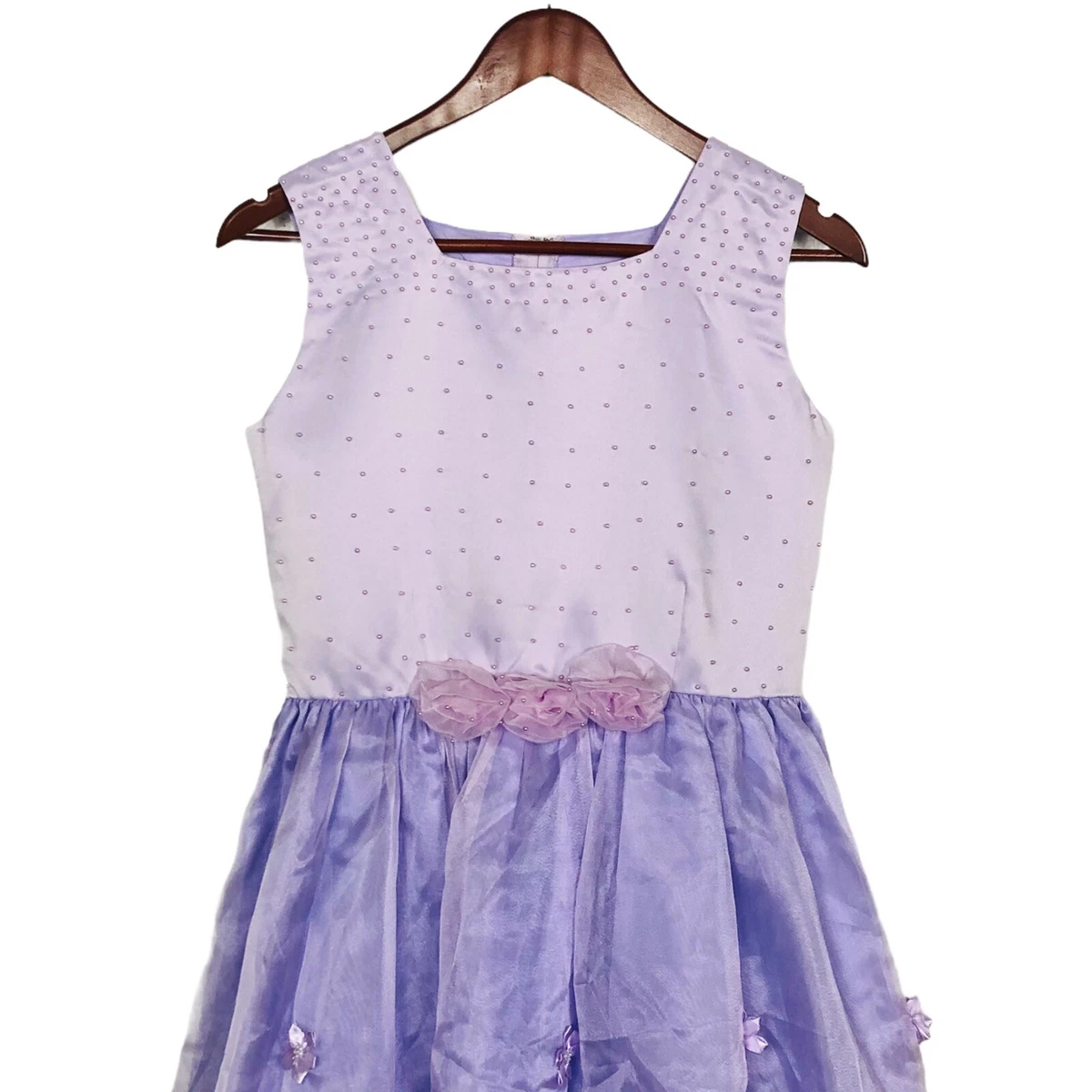 Cinderella Couture Fit & Flare Dress Size 16 Big Girl Lilac Purple  Sleeveless