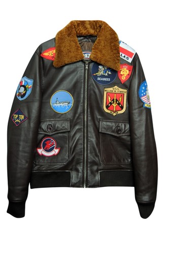 Men’s G1 Top Gun Maverick Tom Cruise Real Leather Bomber Jacket Style Jacket - Picture 5 of 9