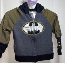 Boys Jumping Fleece Zip Up Hoodie Batman size 6 EUC
