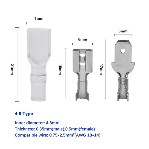 540PCS Mixed Male and Female Spade Crimp Terminal Connector Assorted Kit - Picture 7 of 12