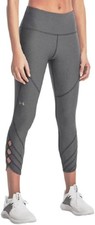 NWT - UNDER ARMOUR Women's HEATGEAR 1368689-010 Grey ANKLE CROP LEGGINGS Size: S