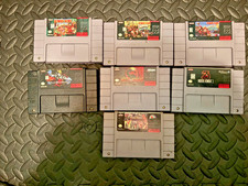 SNES Game Lot Of 7 Donkey Kong Country 1-3 Mortal Kombat 1 & 3 Killer Instinct