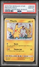 POKEMON SM BLACK STAR PROMO 2019 #SM162 PIKACHU-HOLO PSA 10