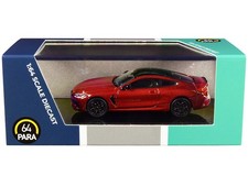 Paragon PA-55211 1/64 BMW M8 Coupe Motegi Red Metallic with Black Top