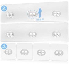 IOMDRWU Elegant Shower Caddy Adhesive universal, Transparent-6 Pack