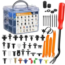 GOOACC 975Pcs Car Push Retainer Clips & Auto Fasteners Assortment 33 Most