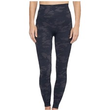 Spanx Look At Me Now Leggings Women  s M Medium Gray Camo High Waist Stretch