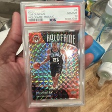 Panini 2020-21 Mosaic Tim Duncan Holofame Mosaic Prizm #5 PSA 10 Spurs