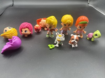Pinypon Dolls With Interchangeable Hair, Heads, Bodies Bundle Lot With Pets