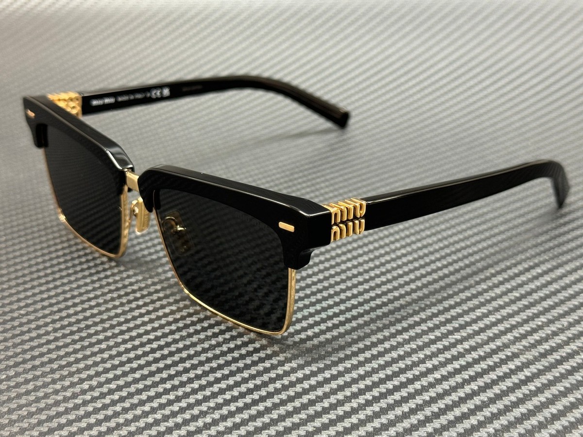 MIU MIU MU 10ZS 1AB5S0 Black Grey Women's 54 mm Sunglasses | eBay