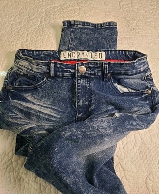 Encrypted Girls Jeans Blue Size 18 Skinny Fit Premium Denim Motto