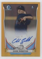 2014 Bowman Draft Chrome Pick Gold Refractor 4/50 Chad Sobotka Auto 06z2