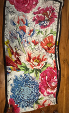 New Vince Camuto Floral 100 Polyester Oblong Scarf 18"X72  Vintage