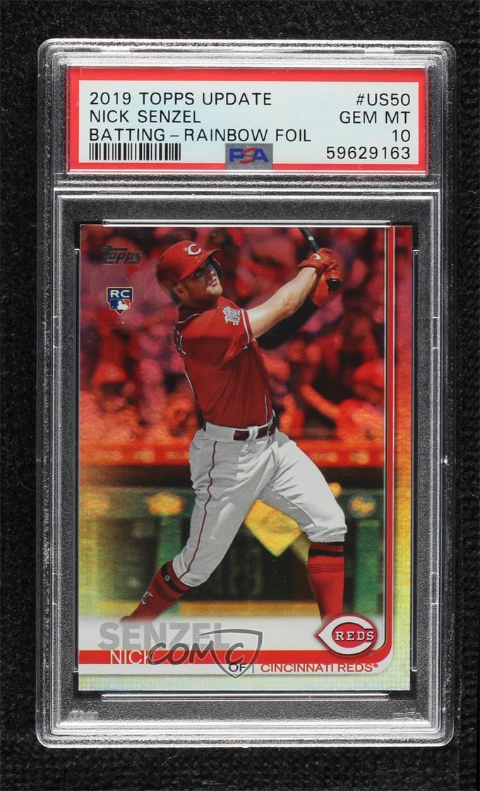 2019 Topps Update Rainbow Foil Nick Senzel #US50 PSA 10 GEM MT Rookie RC 07b3
