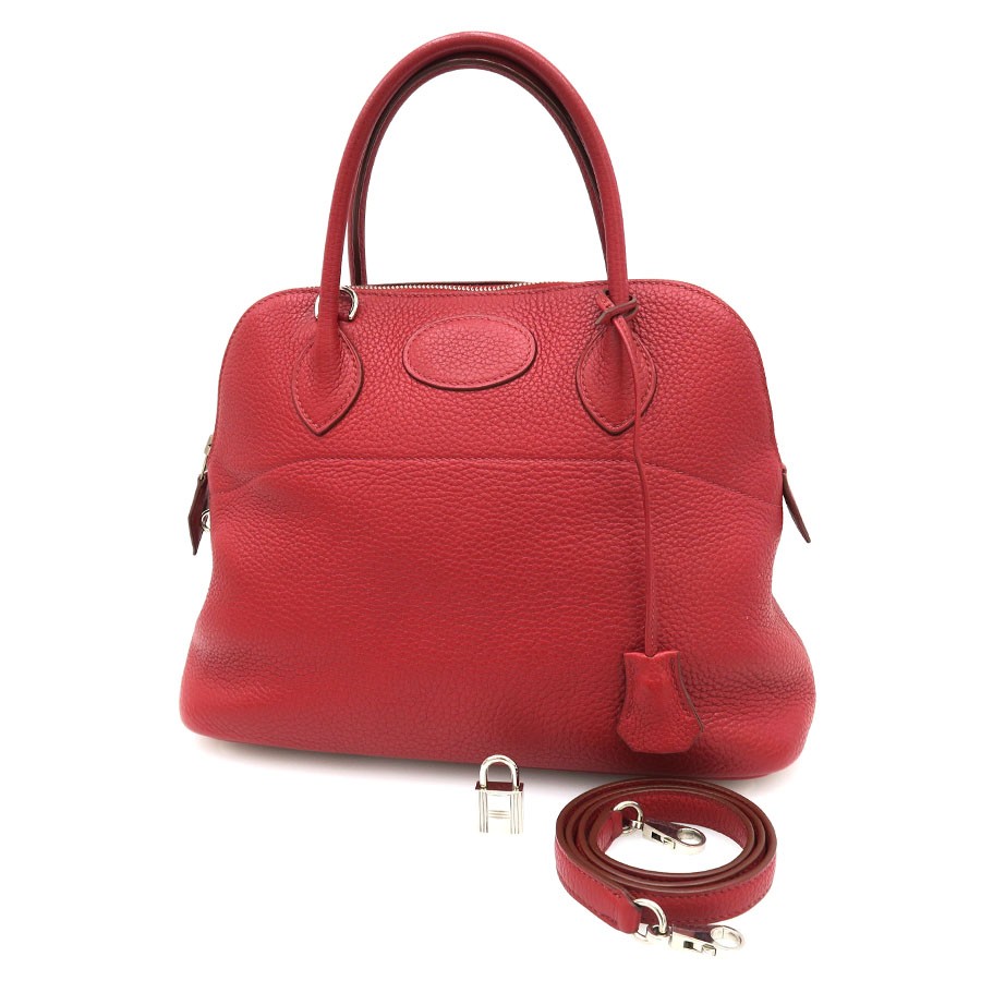 Hermes Bolide 31 Taurillon Clemence Red Shoulder Bag 2011 Women's #SAB14715