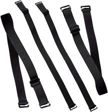 2 Pairs Black Removable Adjustable Replacement Bra Straps 1.5Cm/0.59" Width 