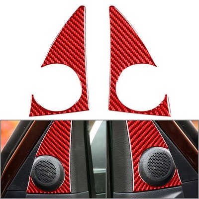 2x Rot A-Säulen-Lautsprecherverkleidung aus Kohlefaser für Toyota Tundra 2014 21
