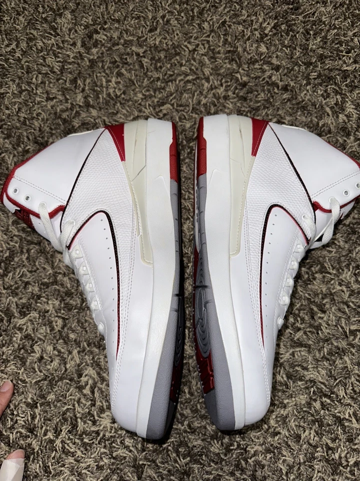 Nike Jordan 2 Retro Chicago Home 2014 Hombre Talla 14 Blanco Rojo Excelente Estado Foto 2 de 4