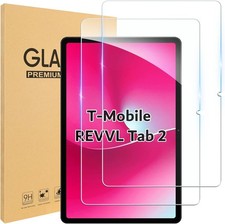 2 Pack Screen Protector for T-Mobile REVVL Tab 2 10.1", 9H Hardness Tempered Gla