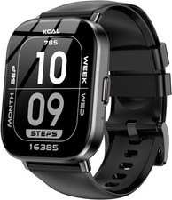 Smart Watch, 1.85 HD Fitness Tracker for Men Women, 100 Sports Modes iOS Black