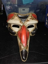 Venetian Long Nose Masquerade Mask Hard Plastic Type