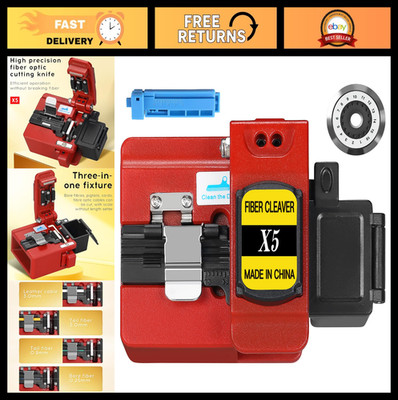 High-Precision Fiber Cleaver Tool - 3-in-1 Optic Fixture, 16 Cutting Points, 480