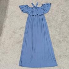 Pink Blush Maternity Dress Blue XL NWT