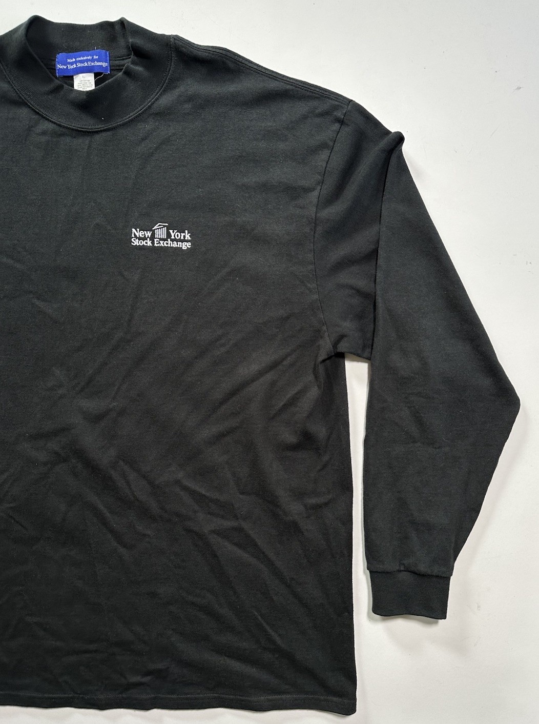 Vintage 90s NYSE New York Stock Exchange Heavyweight Cotton Mock Neck Shirt XL image 4