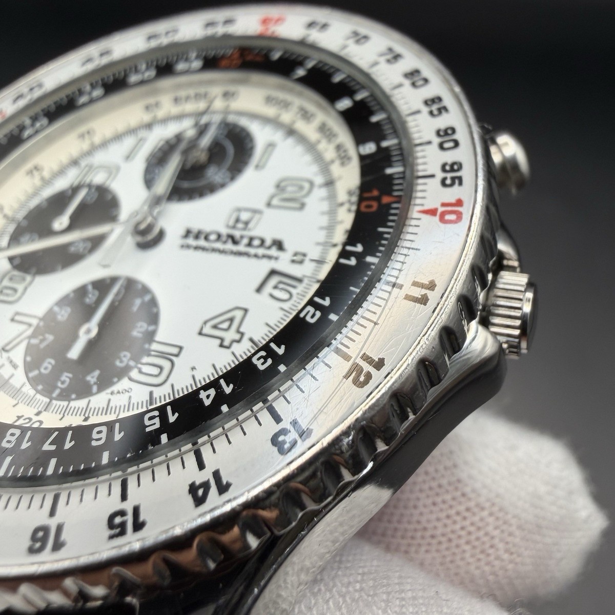 Vintage! HONDA SEIKO Chronograph Panda Quartz JDM Type R Type S