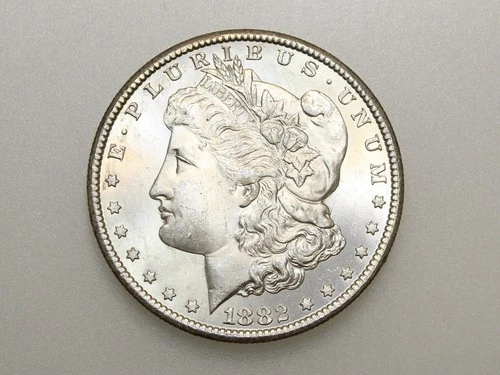 1882-CC $1 MORGAN SILVER ONE DOLLAR CH/GEM BU