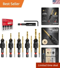Professional 12 PCS Countersink Drill Bits - Precise & Efficient, with Storage