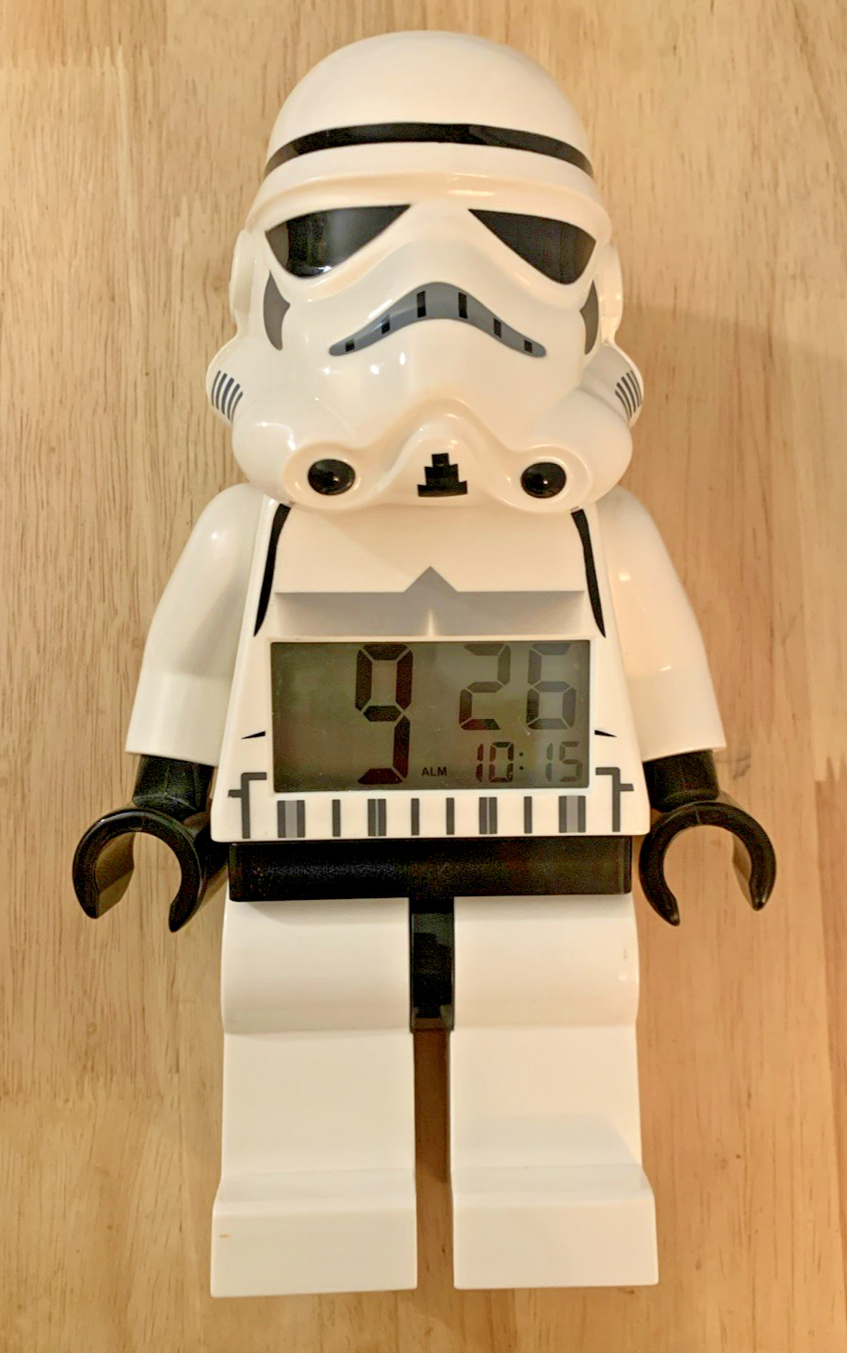 Lego Star Wars Stormtrooper 9" Desktop Digital Alarm Clock ~ Lights Up ⏰
