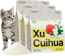 Natural Cat Litter Green Tea Scent Plant-Based Strong Clumping Litter Odor