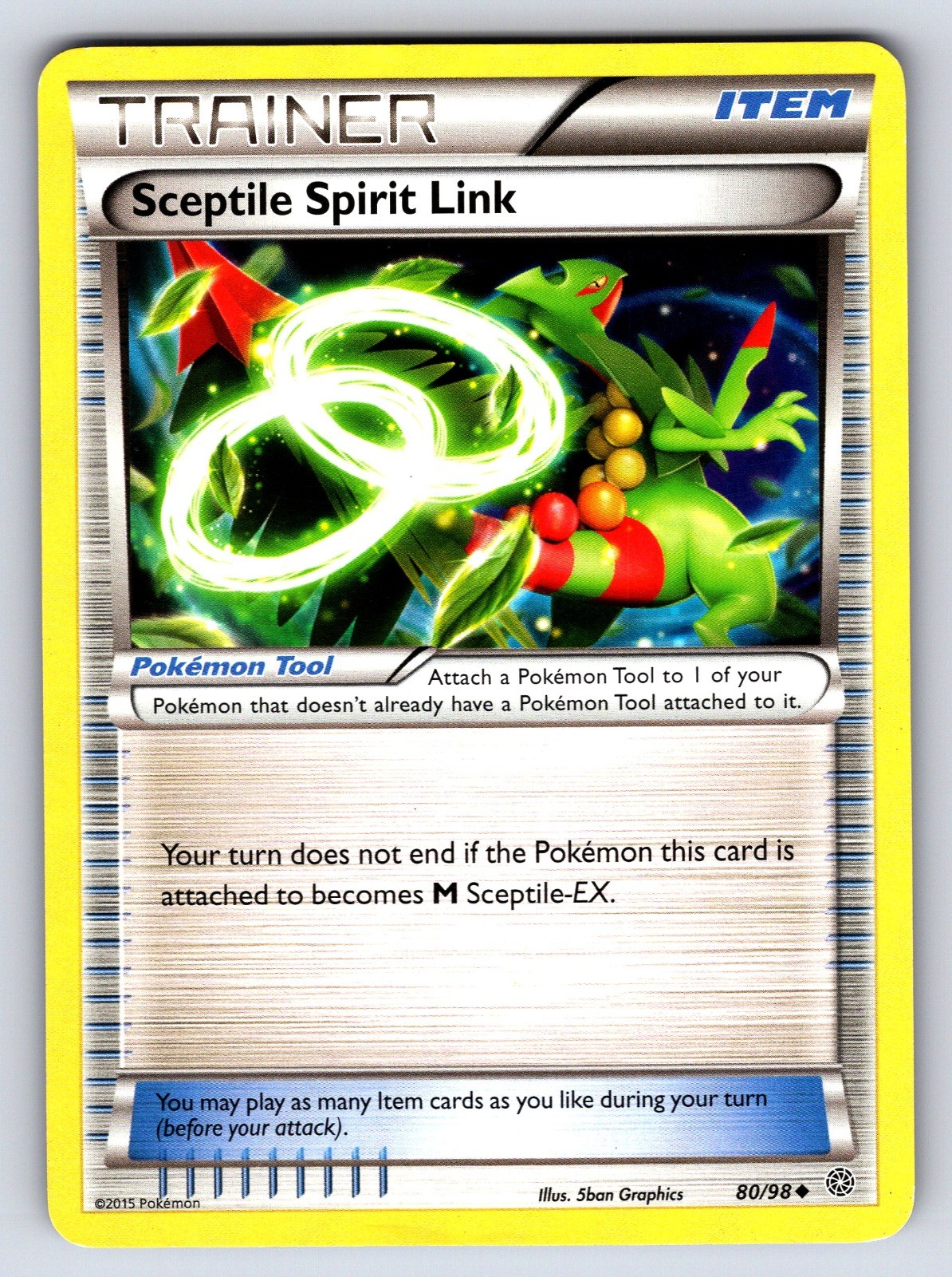 Sceptile Spirit Link 80/98 XY - Ancient Origins Pokemon TCG 5ban Graphics HP
