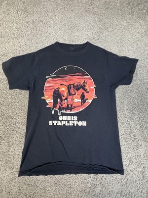 Chris Stapleton Shirt Mens M Black Tour 2021 Concert Graphic Tee Tagless