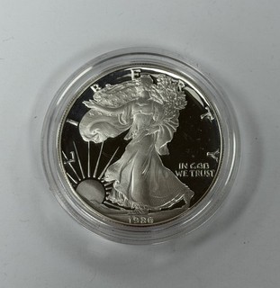 1986 S American Silver Eagle Proof Dollar 1oz Silver No Box