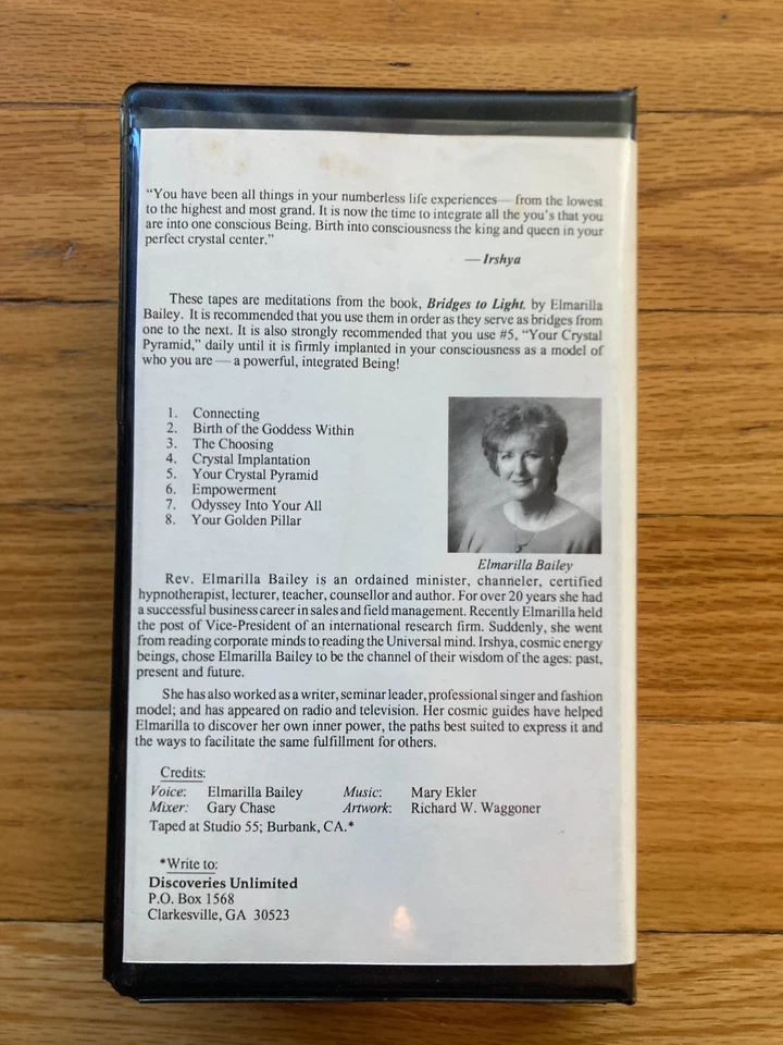 1993 ELMARILLA BAILEY "BRIDGES TO LIGHT" 4 x CASSETTE BOXSET new age meditation - Image 2 of 4