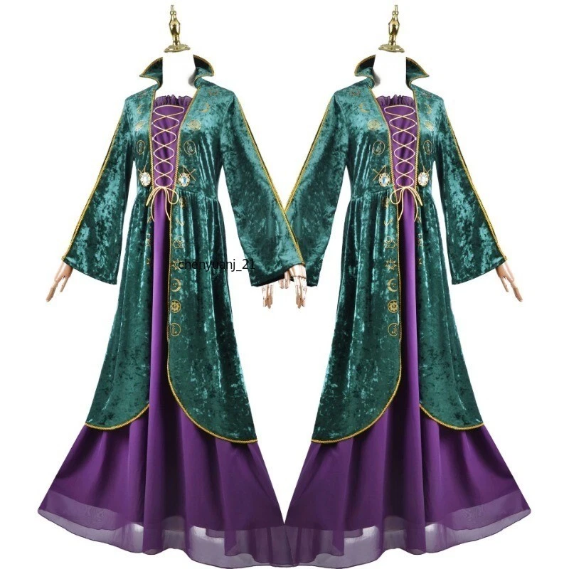 Vestido Hocus Pocus Winifred Halloween Juegos con disfraces Disfraz Niño Regalo Actuar Mujeres Niña Foto 4 de 4
