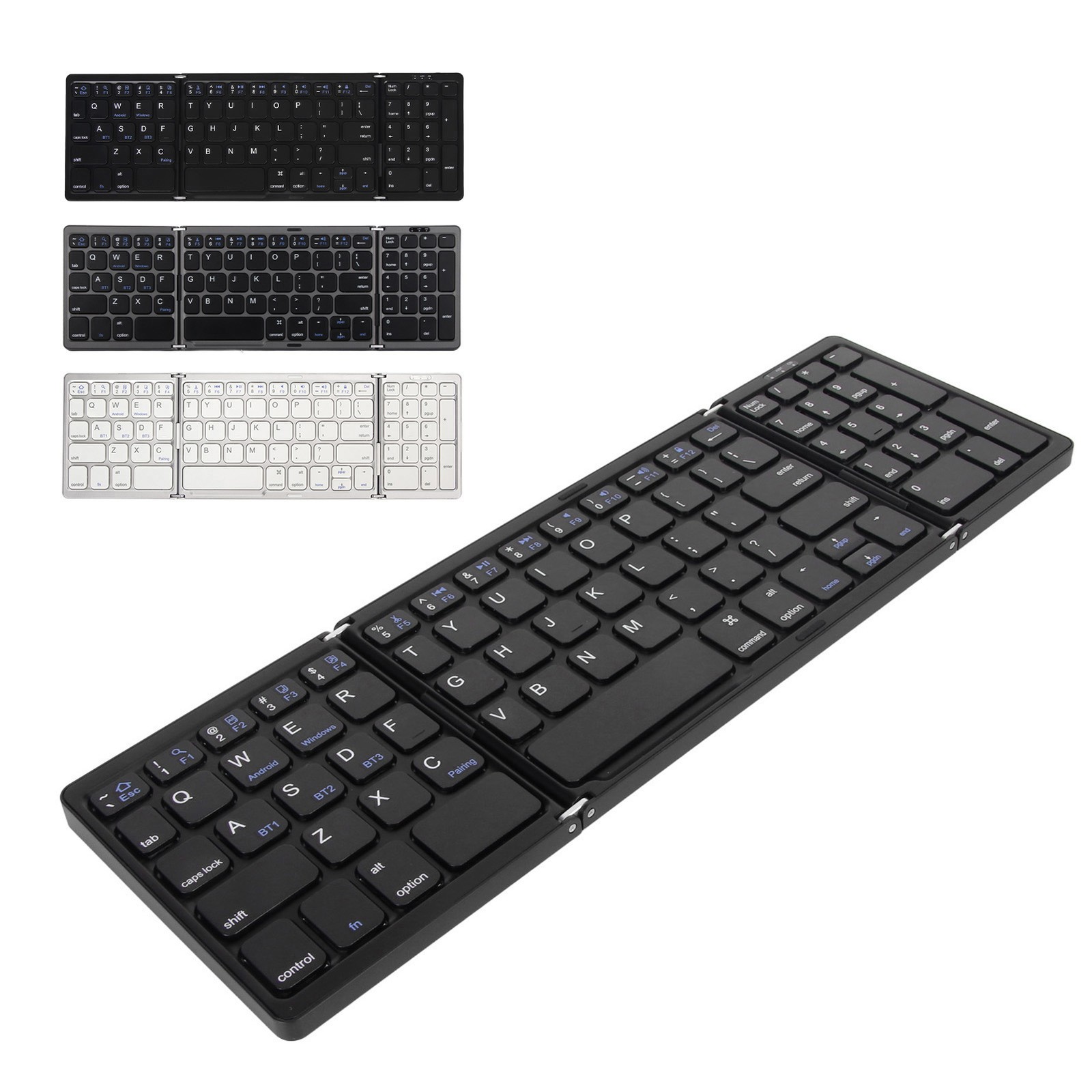 Foldable Bluetooth Keyboard for Laptop Tablet Phone Wireless Portable Compact